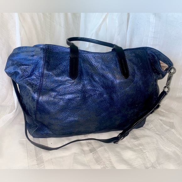 Cole Haan Blue Leather Tote - Picture 5 of 10